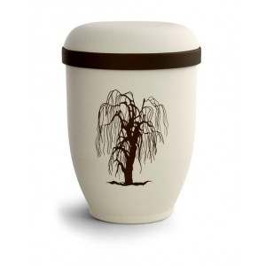 Biodegradable Urn (Natural Stone with Willow Design)